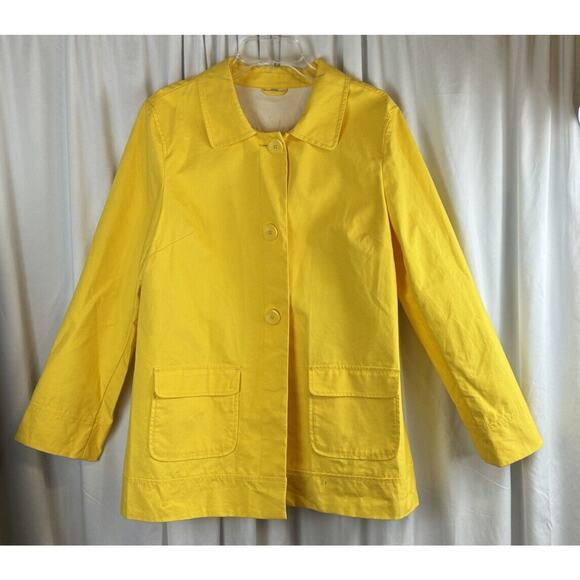 Old Navy Three Button Raincoat, Canary Yellow, Sz: L, 60-00 - Picture 15 of 16